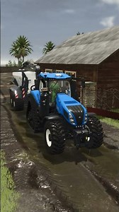 New Holland T7 tractor mud fs25 #fs25mods #farming #hub_mods