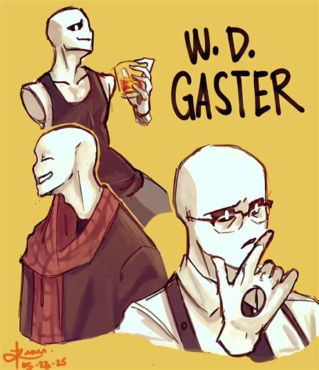 Inspiración Artística: W.D. Gaster en Undertale