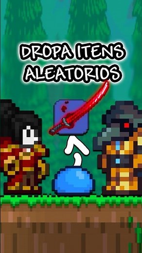 Terraria but mobs drop random items