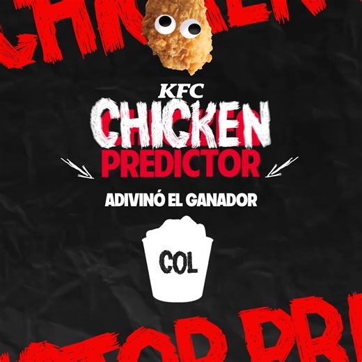 Chicken Predictor ya dio su ganador🇨 🇨🇴🇴 ⚽👉 ahora es tu turno ➡ comenta el post ➡ acierta el resultado⚽ y gana productos de KFC🍗🍗 *Promoción válida para los primeros 10 usuarios que acierten el marcador antes de que inicie el partido. | KFC