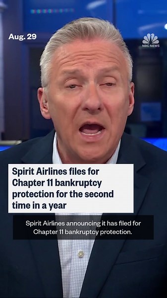Spirit Airlines files for second bankruptcy in a year