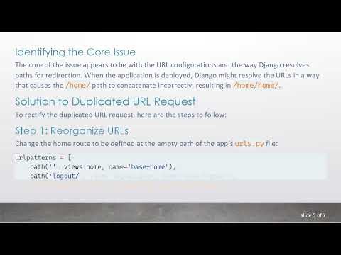 Resolving the Duplicated URL Request Issue in Django