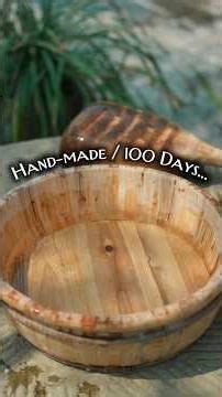 Primitive Woodworking Crafting a Water-Tight Basin with ZERO Nails🪵 #craftysaturday #weekendcrafting