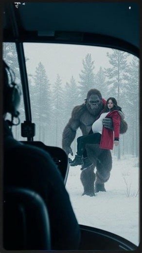 Pilot Films Giant Sasquatch Carrying a Pregnant Woman - SASQUATCH Story