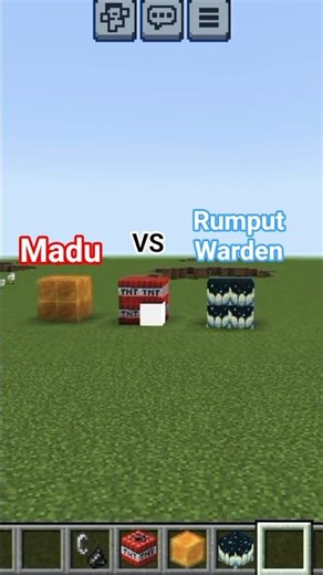 I made a Warden grass vs honey challenge in Minecraft #anresta #shorts