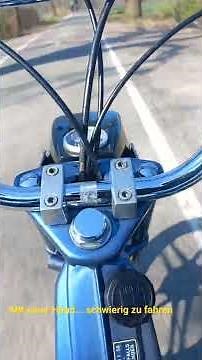 Puch Maxi N Testfahrt mit dem neuen Setup und der Reso Zigarre... 60 + mit beiden Händen am Lenker 😉