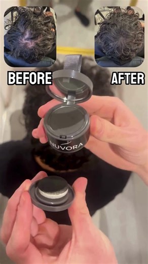 Nuvora Hair Fibers transformation 💈 Shop now 👉 nuvora-hair.com #hair #transformation #grwm