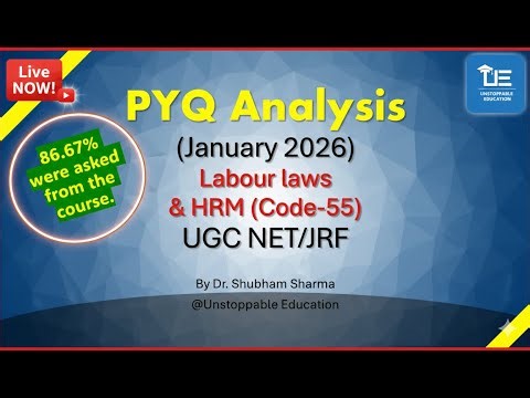 January 2026 PYQ Analysis | Labour Laws/HRM Paper (Code 55) | UGC NET Paper 2