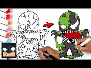How To Draw Zombie Venom | Draw & Color Tutorial