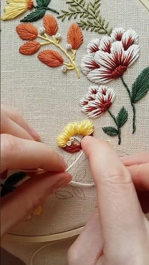 Perfect pattern for your next summer project☀️ #embroidery #tutorial #diy #handmade #art #craft