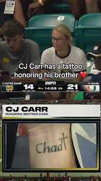 CJ Carr honoring his brother ❤️