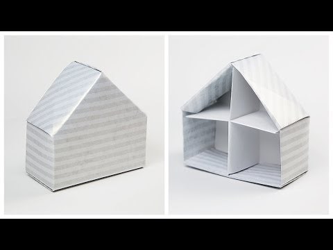 Origami House Box Tutorial - DIY - Paper Kawaii