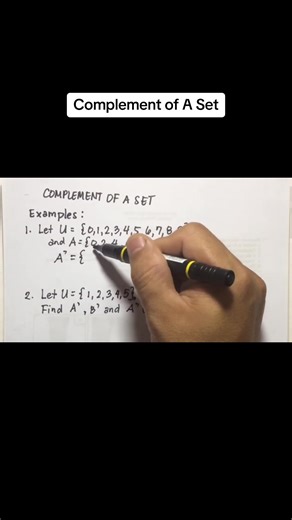 Complemento de un Conjunto: Ejemplos y Explicaciones