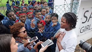 Ruschda O’Shea is the first principle of colour at San Souci Girls High School, and addressed staff and pupils today. Video: Tracey Adams | Cape Times