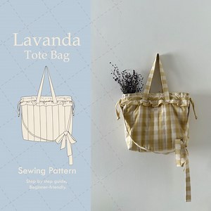 Quilted Tote Bag Pattern – PDF Sewing Pattern With Pockets – Knitting Bag Pattern – Beginner Friendly Digital Download - Etsy