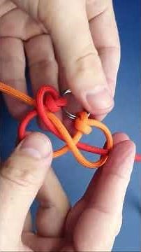 Easy Macrame Keychain for Total Beginner. Free rope and paracord knot pattern and tutorial. #Shorts