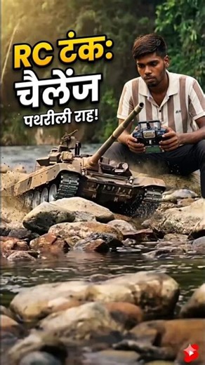 RC Tank Off-Road Extreme Challenge — River, Rocks & Mud 🚀 #rctoys #shorts