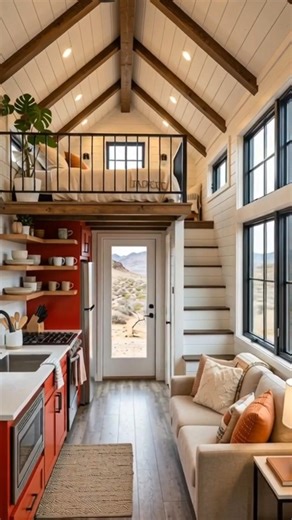 Tiny House With Loft Bedroom | Smart Small Space Design #tinyhouse #smallhome