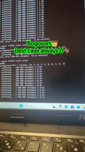 #bogosort #sortingalgorithm #meme #code