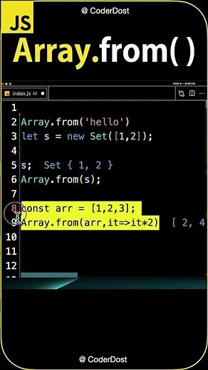 ARRAY.from function in javascript - JavaScript Interview Questions #reactjs #javascript