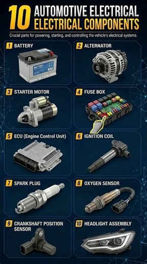 🚗⚡ 10 Essential Automotive Electrical Components Every Technician Should Know