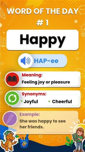 Do You Know This English Word? 🤔 | HAPPY | Day #001 | DSC & TET Vocabulary