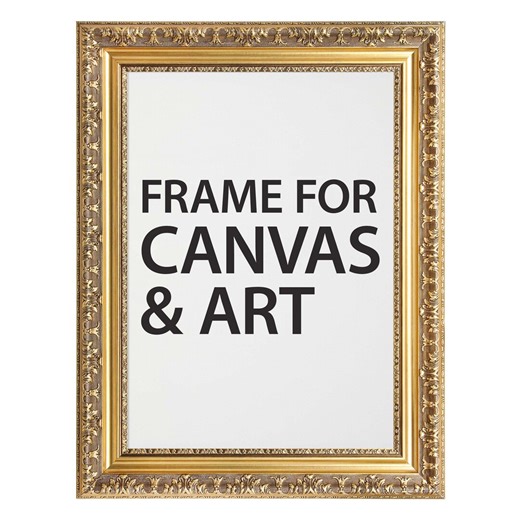 Gold Ornate Frame for Canvas & Art, Custom Size Available Frame - Etsy