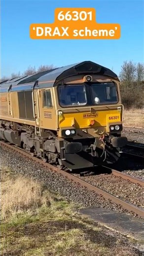 SPECIAL LIVERY GBRf Class 66 ‘Drax Power Station 50’ flies through Hellifield!