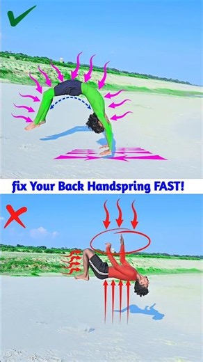 Learn the Perfect Back Handspring 💥 #acrobatics #viral #stunt #youtubeshorts #shorts #trending