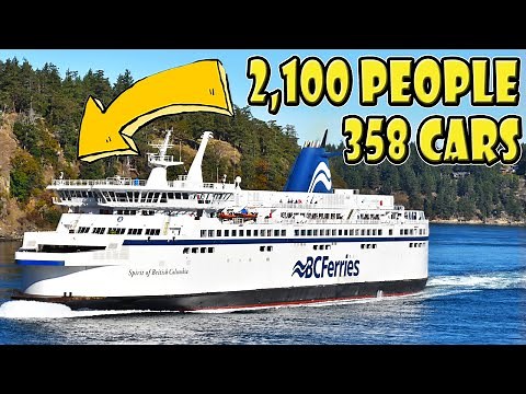 Onboard the Car Ferry from Vancouver to Victoria in Canada