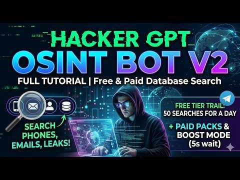 HackerGPT OSINT Bot V2 – Search Emails, Phones & Leaked Data on Telegram | Full Guide
