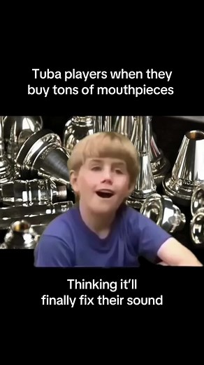 Are you one of those tuba players? 🤔 #fyp #tuba #bandkids #trombone #trumpet