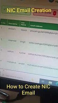 NIC EmAil Creation || How to Create NIC Email ID #nic #email #viralvideoemailid #love #viral #shorts