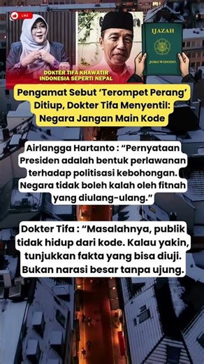 DOKTER TIGA SEBUT ADA KODE RAHASIA #shortvideo #jokowi #shortsviral #masukberanda
