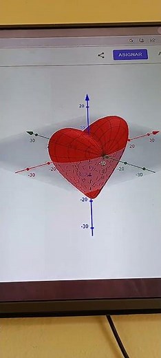 Corazón en 3D Geogebra #geogebra