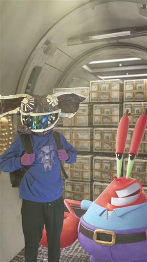 Me & my bro Mr. Krabs back at it—this time counting money 🦀💰