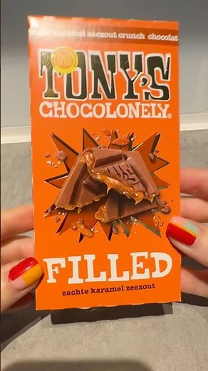 Unboxing a New Tonys Caramel filled Chocolate bar 🍫 #unboxing #new #chocolateopeningvideo
