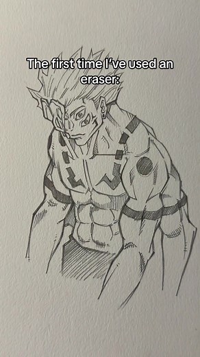 I will admit, this is the first time ive used an eraser . . . 😏🤷‍♂️ || #art #anime #manga #naruto #fyp #foryou #foryoupage