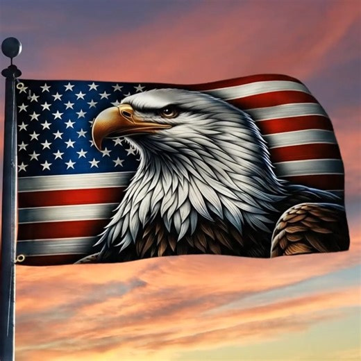 🦅💥 A symbol of strength and liberty. This eagle flag brings unmistakable American energy to homes, farms, cabins & front porches year-round. 👉 Tap to Shop — Limited Stock! https://flagwix.com/products/patriotic-eagle-american-grommet-flag-tqn2320gf/ | Unique Flags