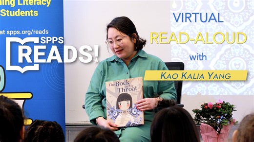 Author and Saint Paul Public Schools graduate Kao Kalia Yang paid us a special visit to read her brand new book "The Rock in My Throat". The book will be available on March 5! Thank you to Kao Kalia Yang for sharing your touching stories with our students! #SPPSReads | Saint Paul Public Schools SPPS