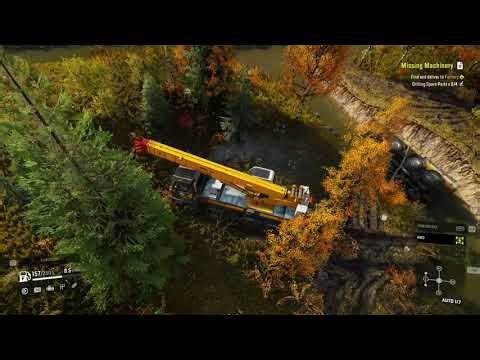 Recovering heavy, "drowned" trucks from the Black River deep mud and water in Michigan #snowrunner