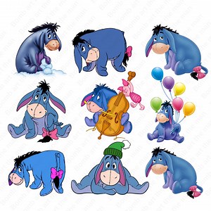 Eeyore Png Bundle, Eeyore Cartoon Character, Eeyore Clipart Set, Winnie the Pooh Png, Instant Download - Etsy