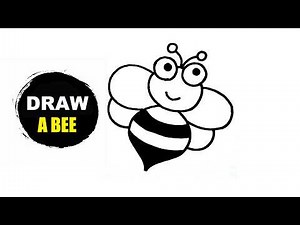 How To Draw A Bee (Easily) | Cartoon Bee Drawing | Cute Honey Bee Drawing