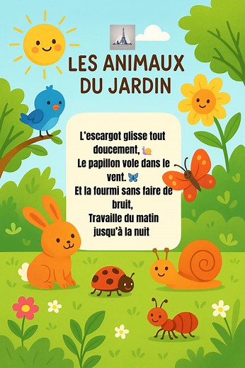 32K views · 680 reactions | Les Animaux du Jardin  Une chanson joyeuse pour découvrir les petits animaux du jardin : le lapin, la coccinelle, l’escargot et leurs amis !  Les enfants apprennent la nature en chantant et en s’amusant   #ChansonEnfant #LesAnimauxDuJardin #Comptine #Nature #ÉveilEnfant #ChansonFrançaise #ApprendreEnChantant #Éducation #JardinMagique #MusiquePourEnfants | Français en parallèle | Facebook