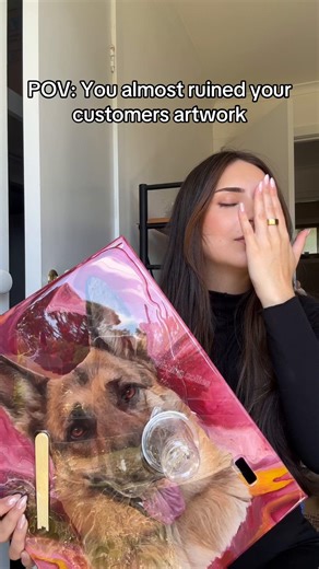 Fixing a Resin Art Mistake: Pet Portrait Edition