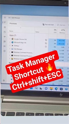 ✅️ Task Manager Shortcut 🔥#trending #windows #1million #viralvideo #techtips #ckdtech #