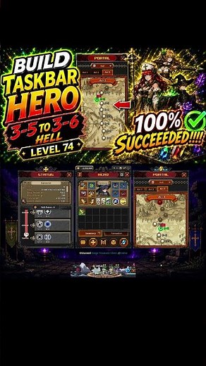 TBH : TASKBAR HERO BEST BUILD 3-5 to 3-6 HELL #taskbarhero