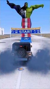 GTA V: THAR VS NISSAN GTR JUMP CHALLENGE IN GTA 5 ! #gta #gta5thar #shorts #viral