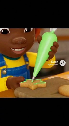Little bill making cookies