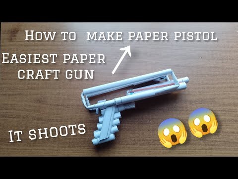 How to make paper pistol gun || easy diy craft paper gun || easy craft ideas from paper.